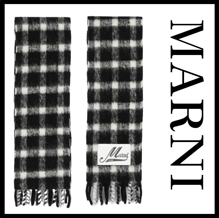 ★送料・関税込★MARNI★MARNI WOOL CHECK SCARF★