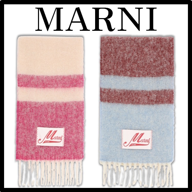 ★送料・関税込★MARNI★MARNI LOGO PATCH SCARF★マフラー