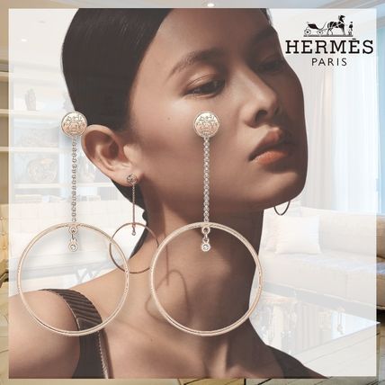 揺れる輝き☆上品】HERMES《Ex-Libris》 ピアス (HERMES/ピアス