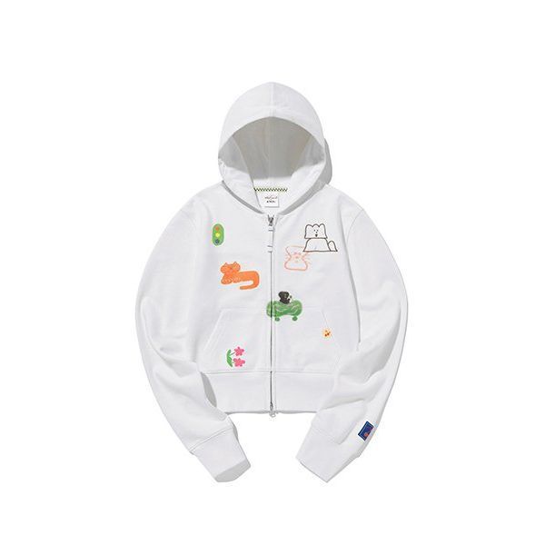 キルシX 美咲 カワイ アートワーク ポイントフード ジップアップ