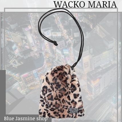 WACKO MARIA 2023-24FW Leopard Patterns Street Style Small Shoulder Bag Logo (23FW-WMA-BG09)