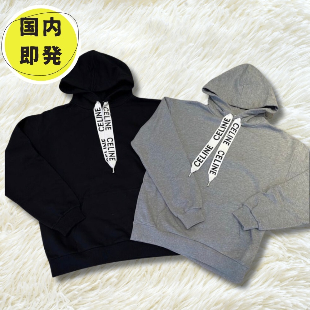 国内発*CELINE*フード付きルーズスウェットシャツ