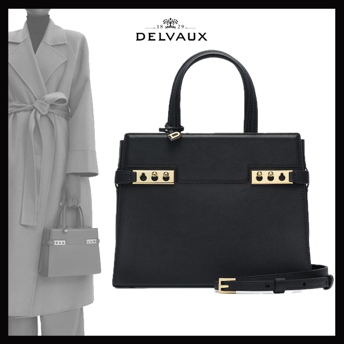 DELVAUX 王室御用達《Tempete Crush PM》ブラック DHL 直営店