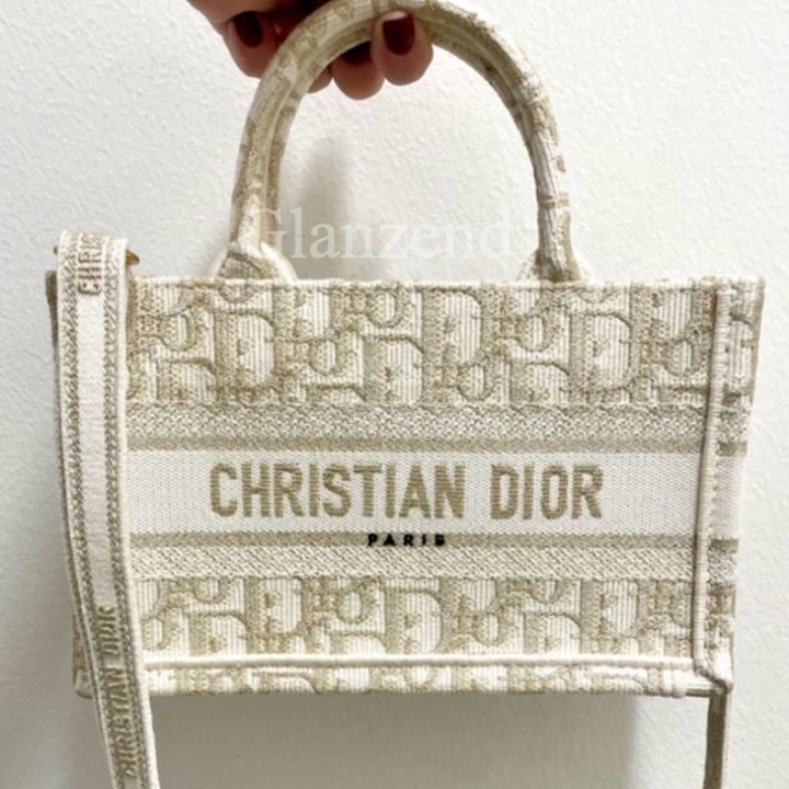 【Dior】《BOOK TOTE》オブリーク ストラップ付き ミニトート