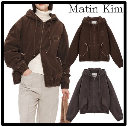 Matin Kim More Jackets Unisex Street Style Logo Jackets