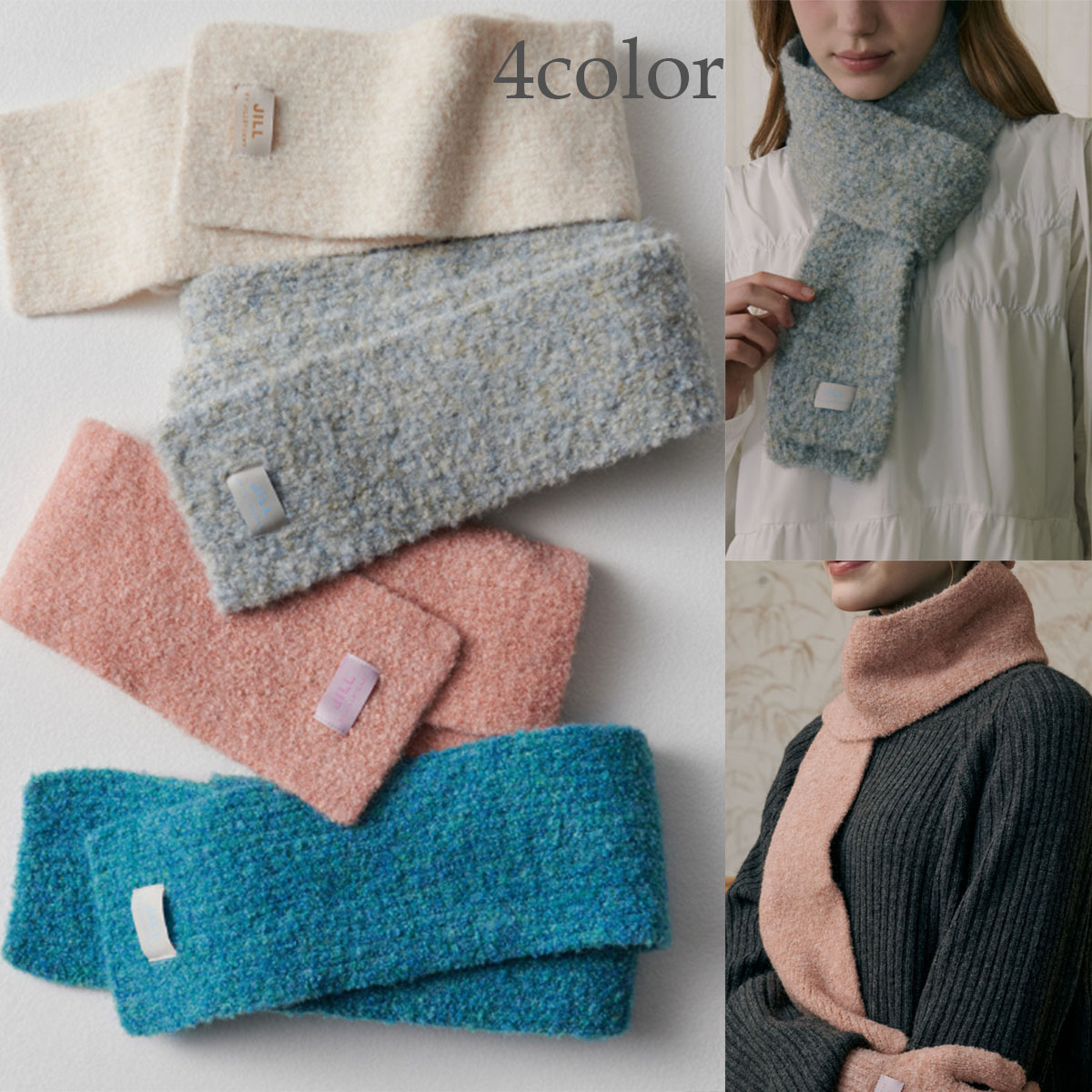 マフラー・ストール JILLSTUART Coral Pork Buckle Short muffler BKS988