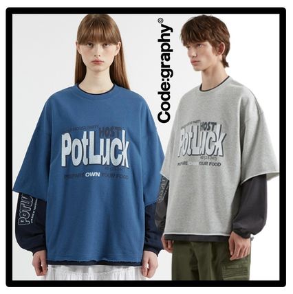 ★人気★【CODE GRAPHY】★POT LUCK LAYERED LONG SLEEV.E★ MUSINSA | Codegraphy POT LUCK Layered Long Sleeve_Gray