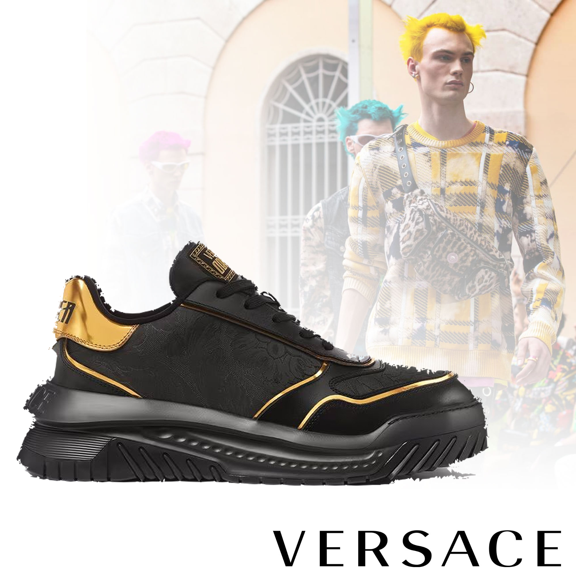 VERSACE オデュッセイア スニーカー ブラック