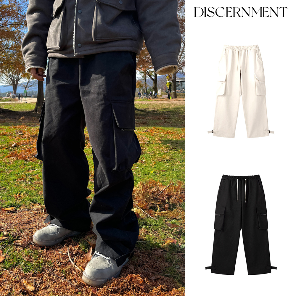 【DISCERNMENT】Dea Zipper Wide Cargo Pants