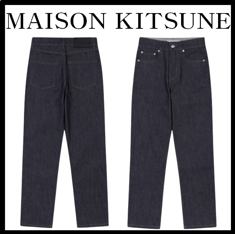 ★関税込★Maison Kitsune★CROP STRAIGHT DENIM PANTS★