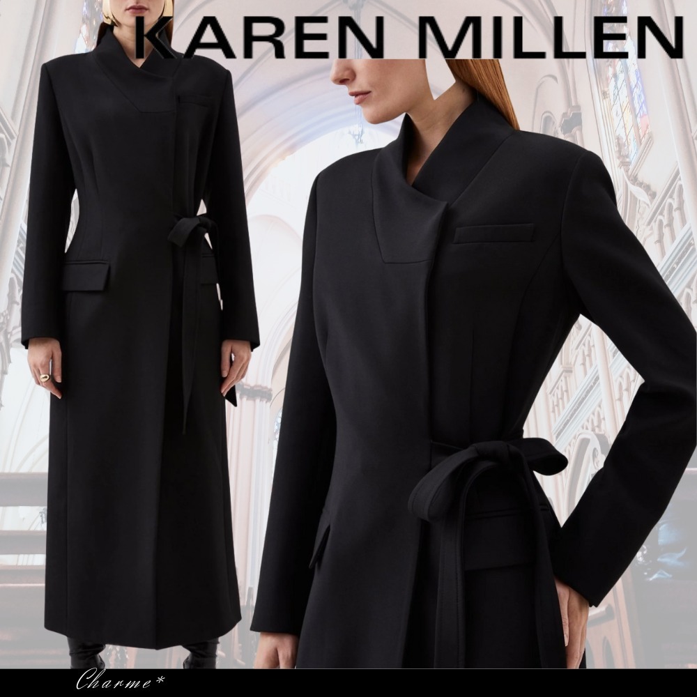 KAREN MILLEN ロングコート アシンメトリー マキシ