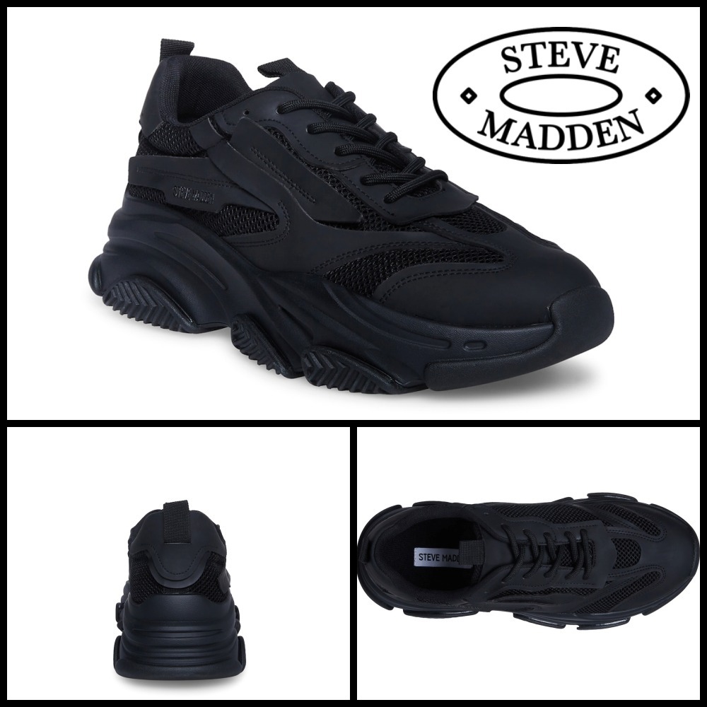 Steve Madden☆POSSESSION BLACK ★レディーススニーカー★