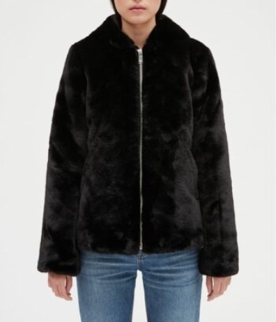 フード付き zip upフェイクファー ジャケット☆ Claudie Pierlot