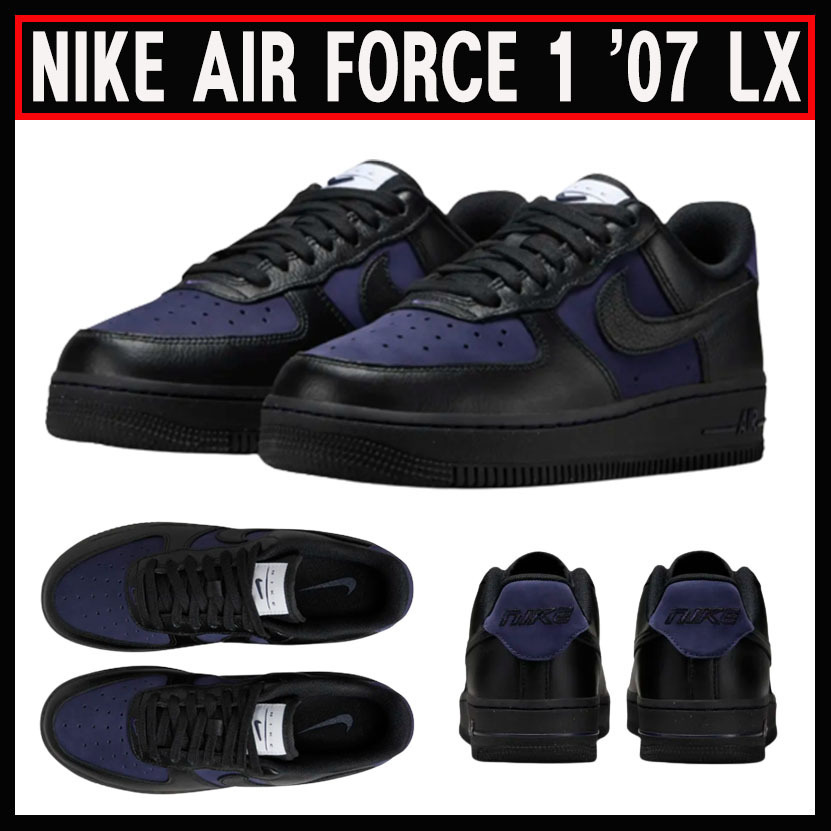 人気 ☆NIKE☆ AIR FORCE 1 '07 LX BLACK AND PURPLE INK