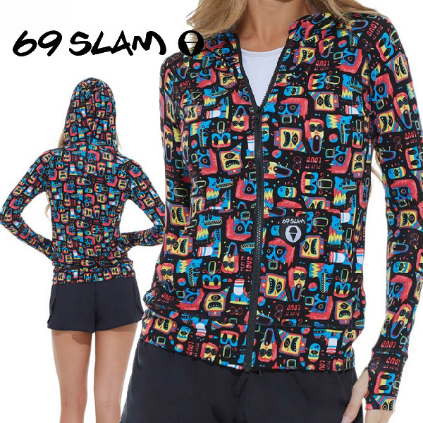 69SLAM☆MONSTA FREAK AINA HOODED VEST パーカーラッシュガード
