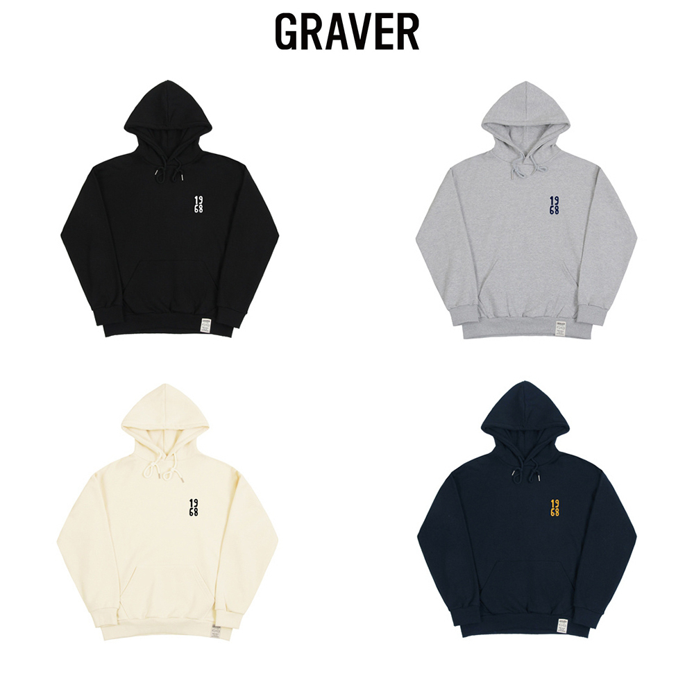 【GRAVER】23FW★ 1968 Square Logo Hoodie