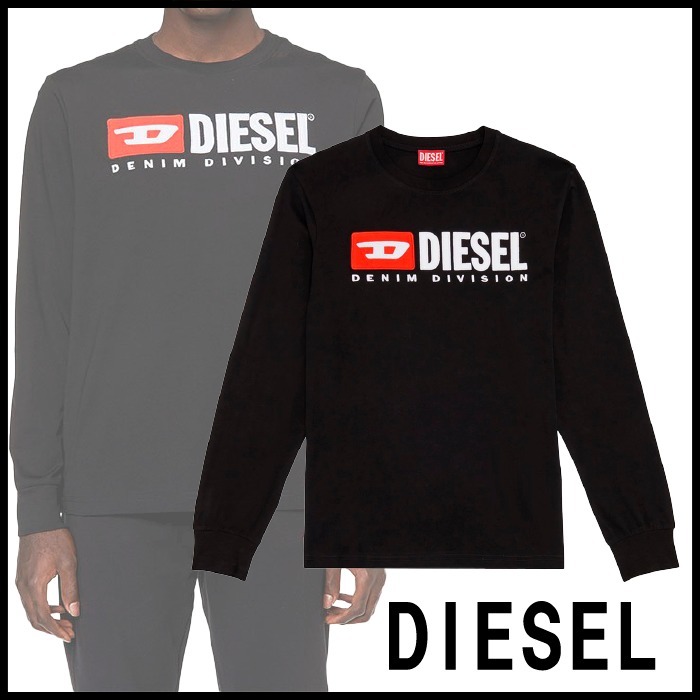 DIESEL(ディーゼル) 長袖ラウンドネックTシャツ ブランドロゴ