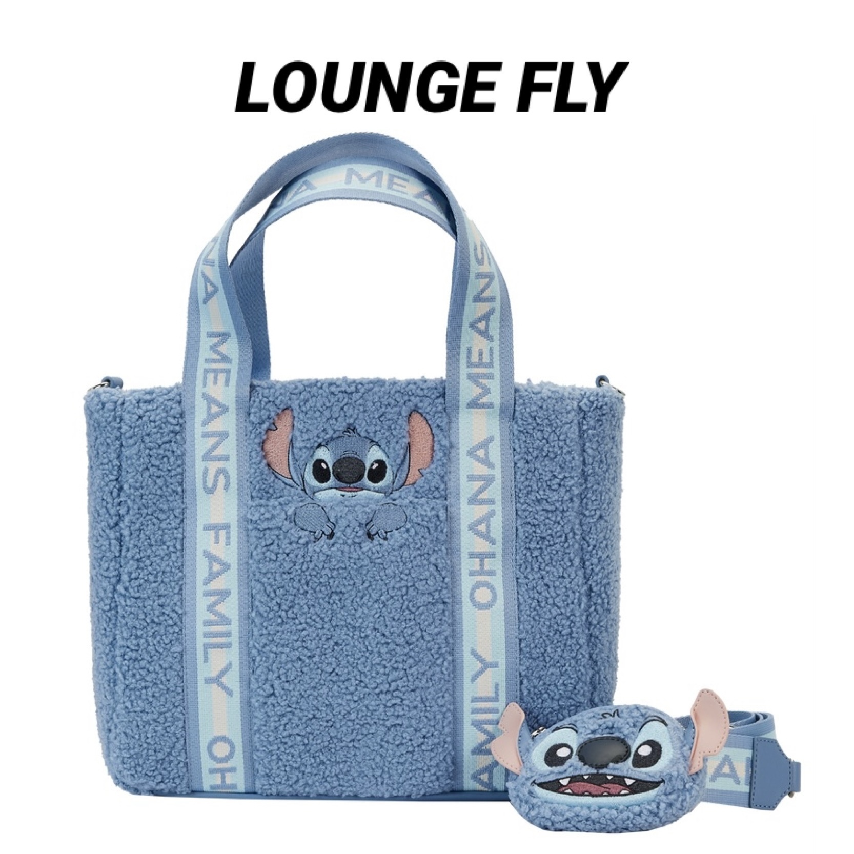 ◆LOUNGE FLY◆ステッチ コインバッグ付 シェルパバッグ 送料込