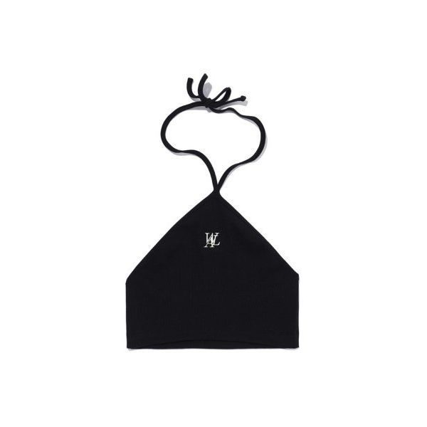 ジャケット WOOALONG Signature logo halter neck BLACK