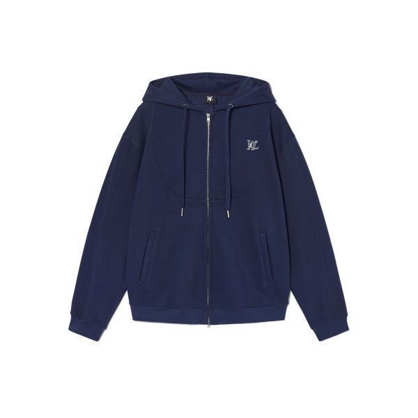 ジャケット WOOALONG Signature slit hood zipup NAVY