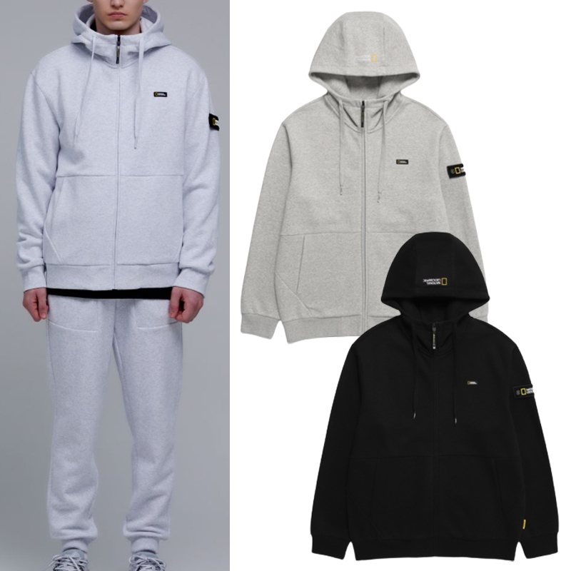 NATIONAL GEOGRAPHIC★UNISEX_トレーニングフードジップ_3色