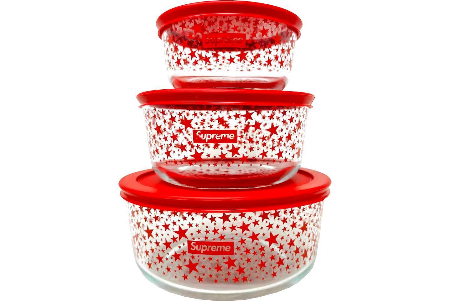 シュプリーム x パイレックス★３個セット★Pyrex Bowls