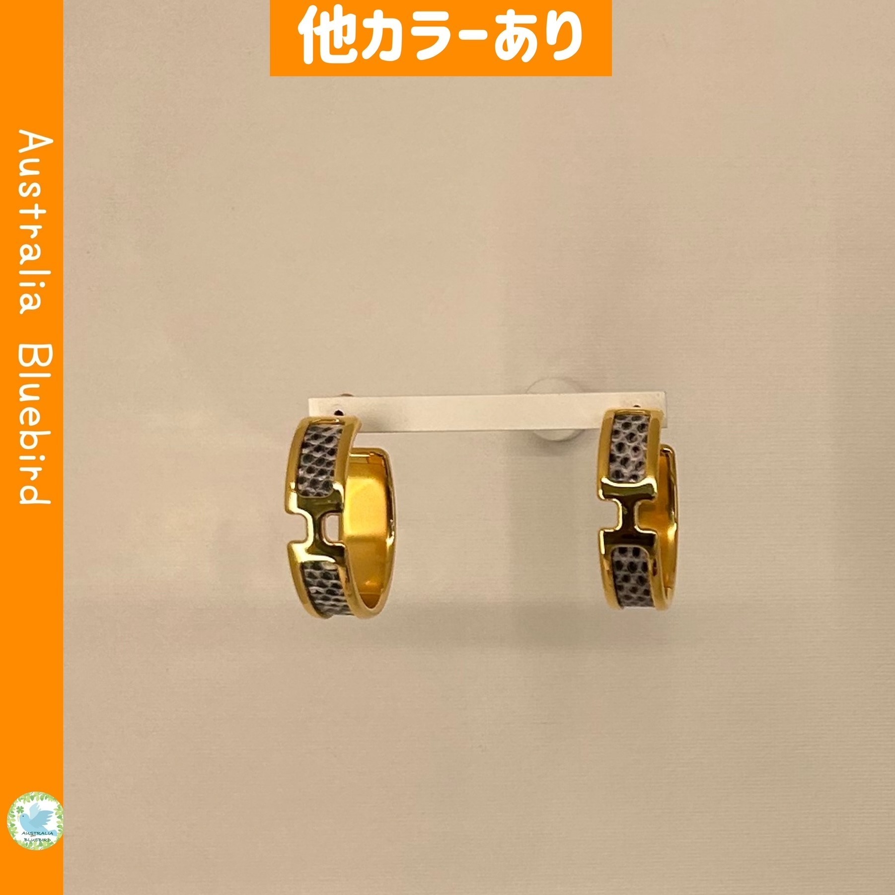 プレゼントにも★HERMES★Olympe オランプ レザー ピアス