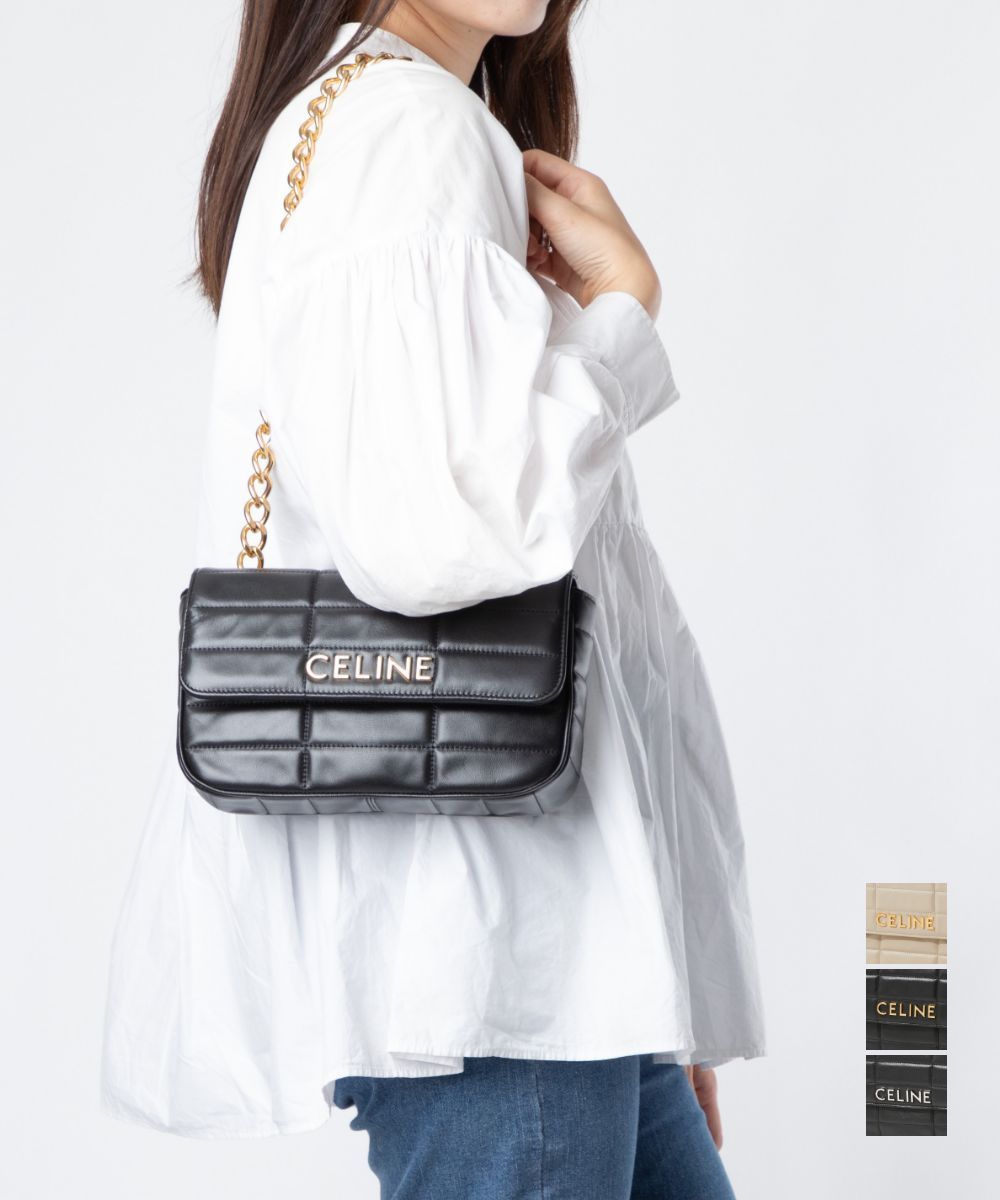 セリーヌ CELINE 11127 チェーン ショルダーバッグ キルティング