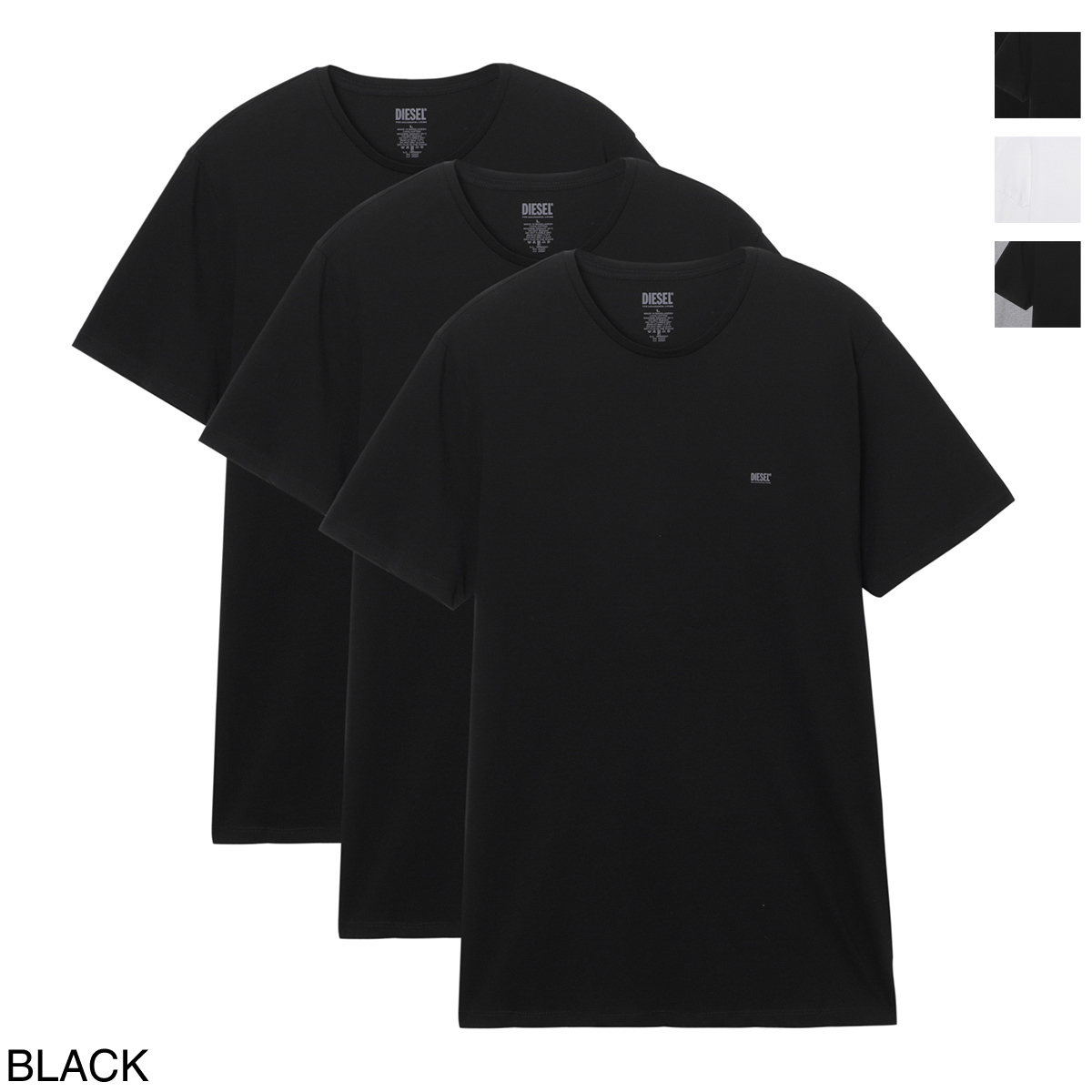 DIESEL クルーネック Tシャツ 3枚セット 00spdg-0liad