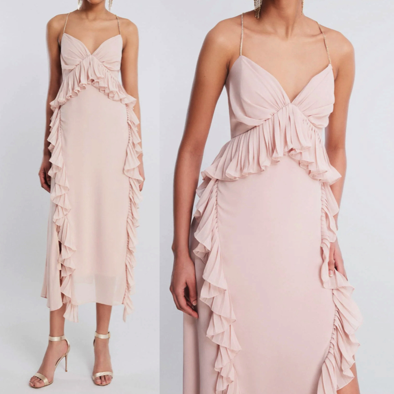 ☆BCBG MAXAZRIAラッフルカクテルワンピース☆