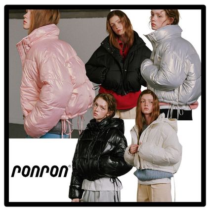 RONRON Down Jackets Unisex Street Style Logo Down Jackets