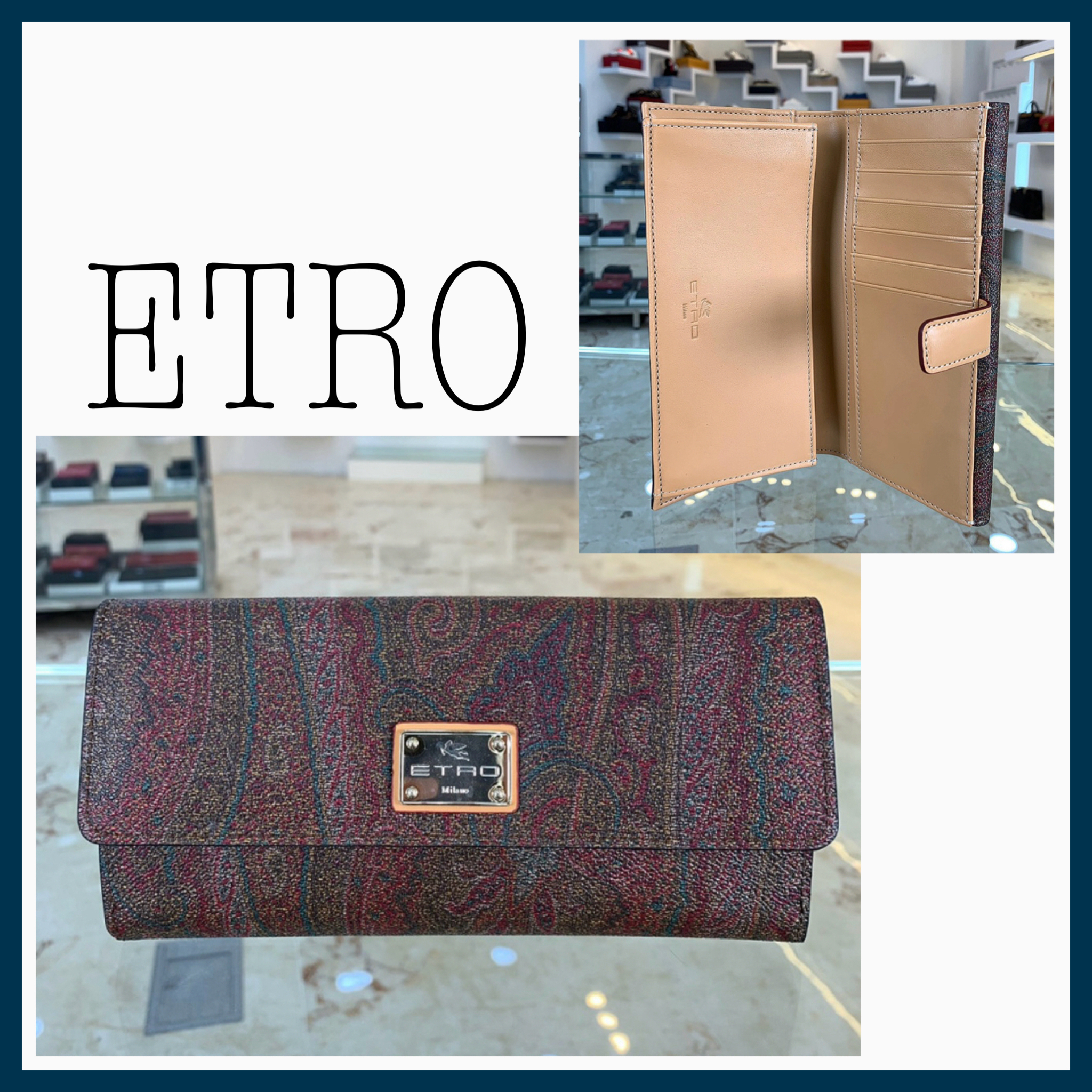【関税込み】 ☆ETRO☆ ペイズリー レディース 長財布