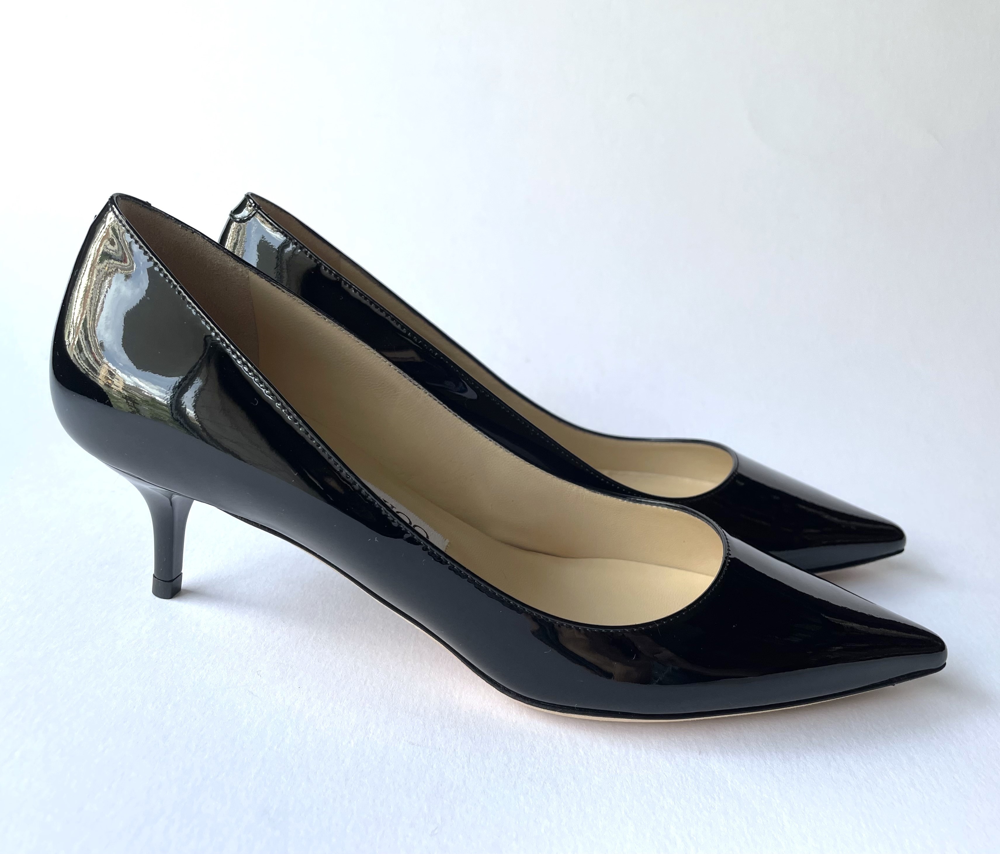 【セール】JIMMY CHOO☆AZA Black パテント 5.0㎝ヒールパンプス