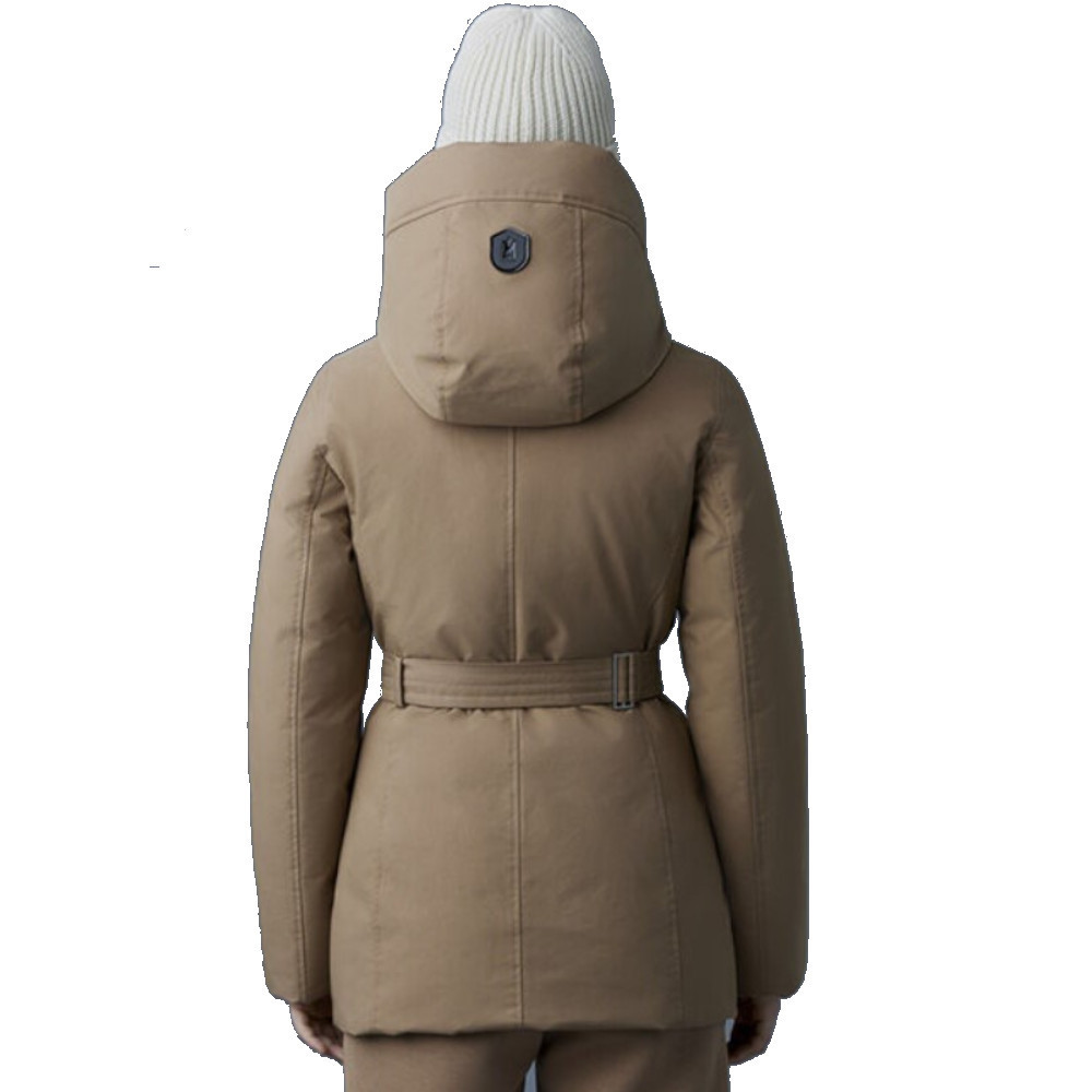 素敵【Mackage】Jeni ジェニ パーカー ベルトダウンジャケット Jeni, 2-in-1 down parka with removable bib and natural fur