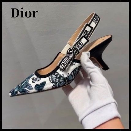 【シックなカラーで上品にキメる♡】DIOR パンプス クリスチャンディオール J'ADIOR レザー×ファブリック パンプス