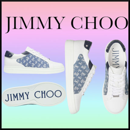 Jimmy Choo Low-Top Studded Street Style Bridal Logo Low-Top Sneakers