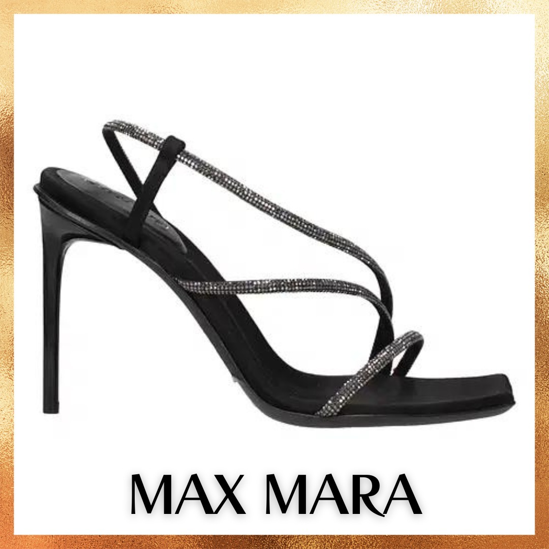 （sale)マックスマーラ サンダル STARK 女性 スエード 黒