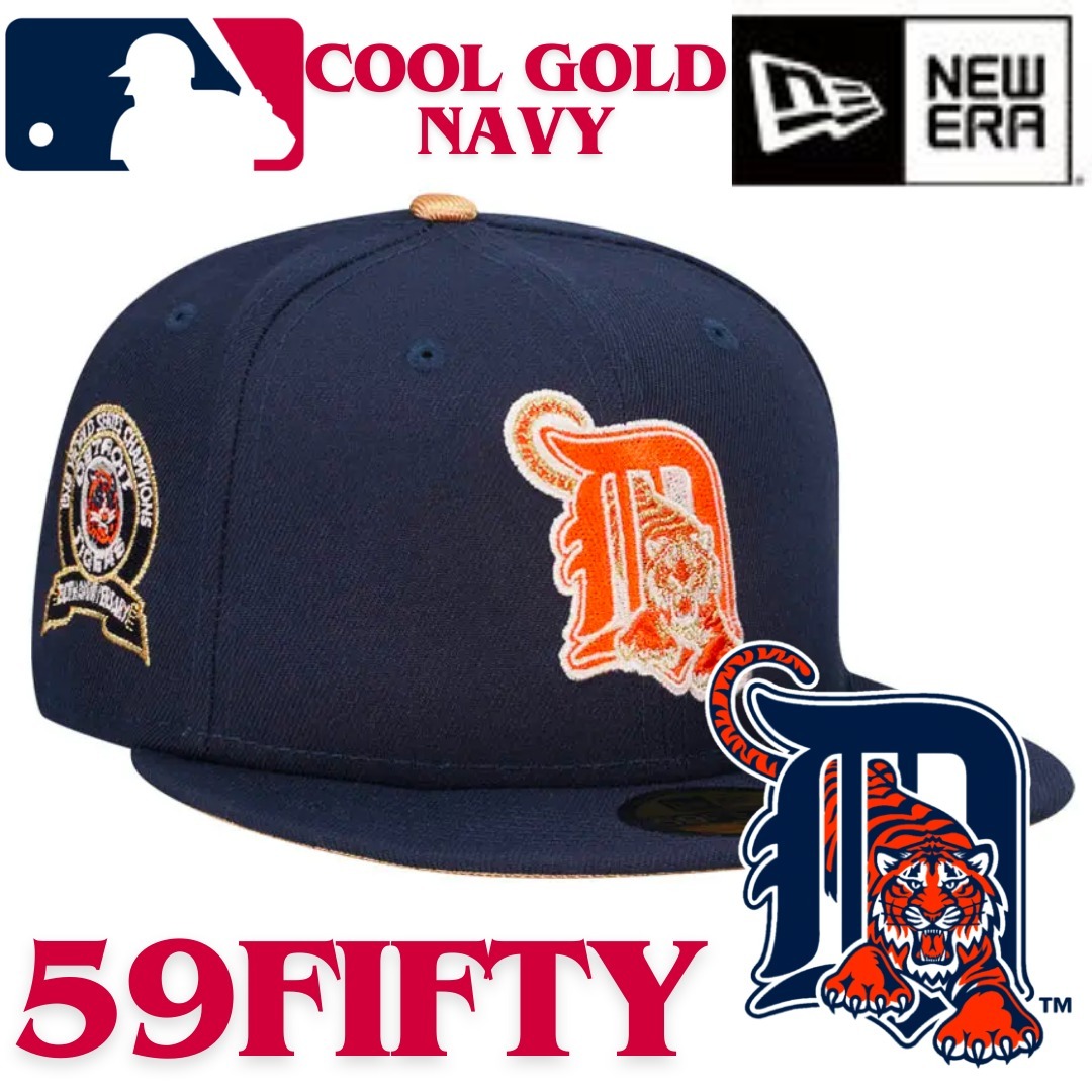 【US限定】NEW ERA 59FIFTY Detroit Tigers Cool Gold Navy