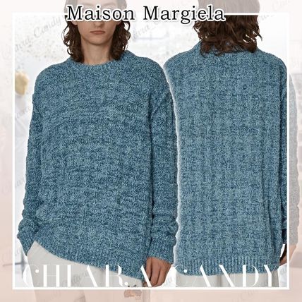 Maison Margiela Sweaters Crew Neck Street Style Long Sleeves Cotton Oversized