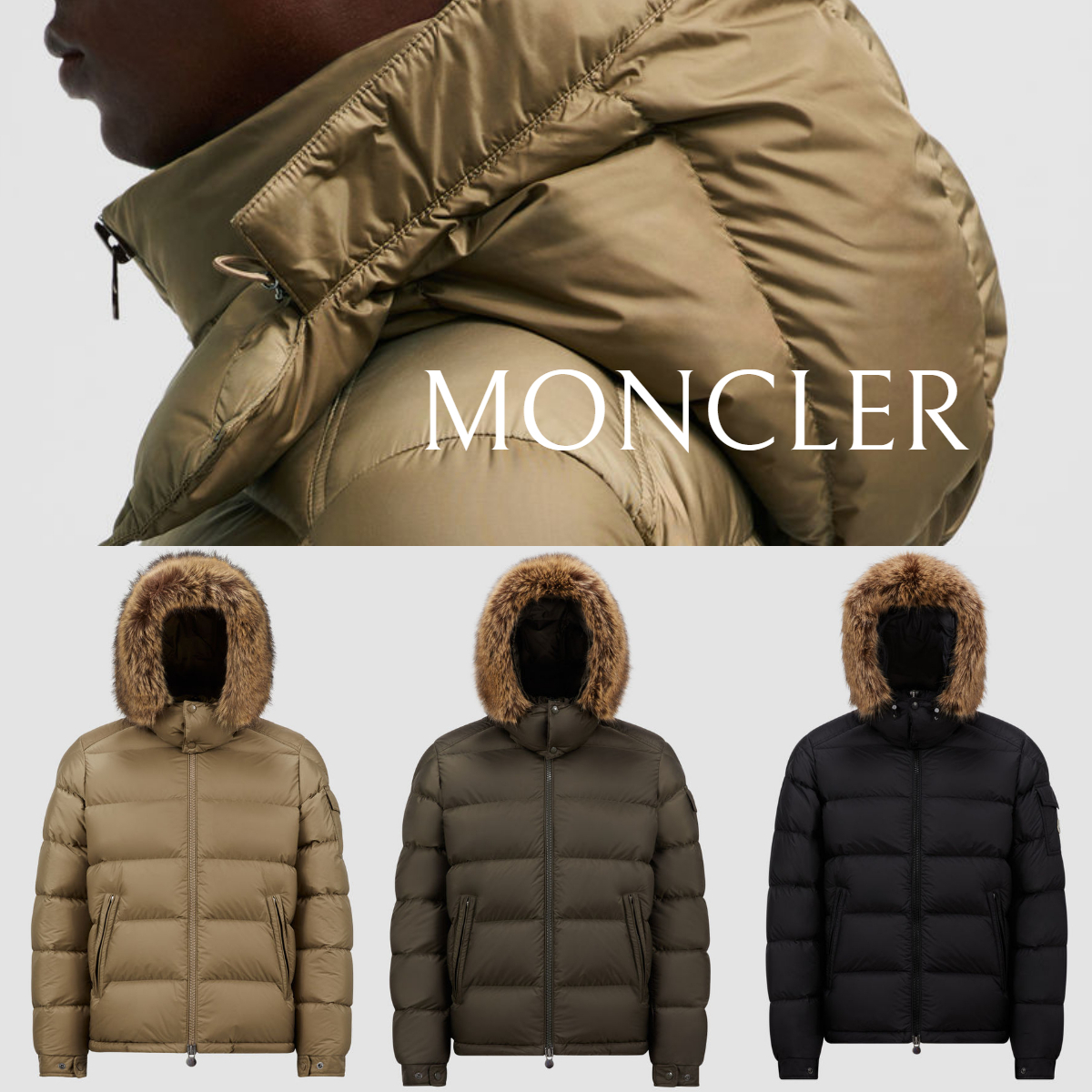 モンクレ王道*MONCLER*撥水MAYAFショートダウンジャケット 3色 モンクレ王道*MONCLER*撥水MAYAFショートダウンジャケット 3色
