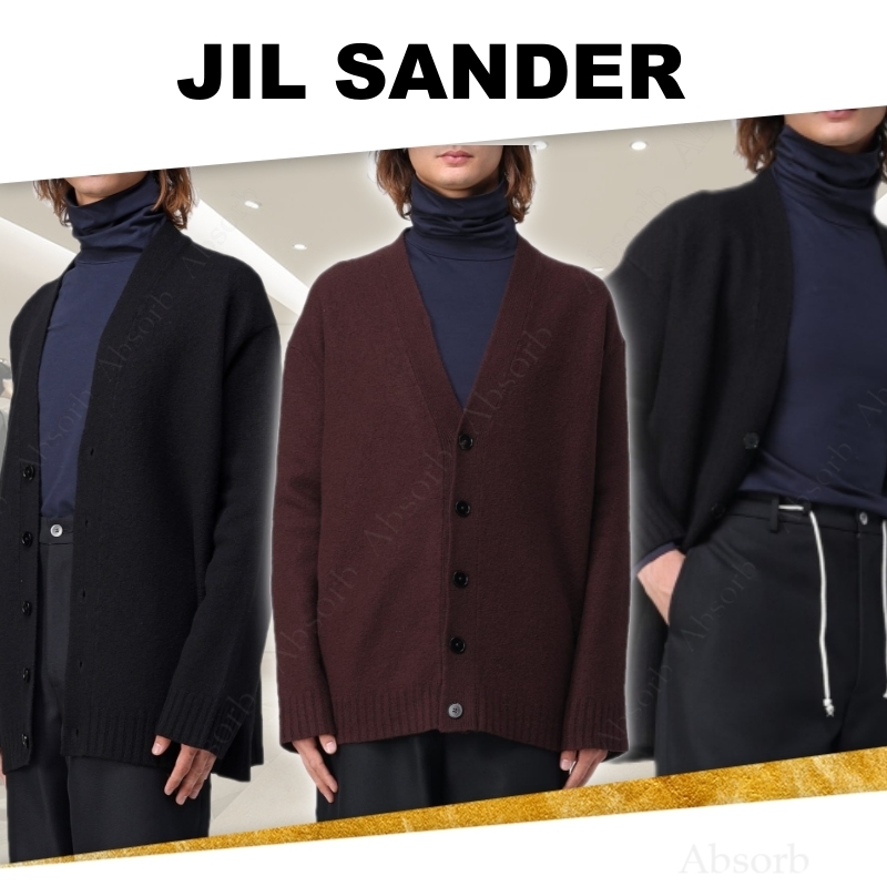 【23AW NEW】JIL SANDER_men / ウール Vネックカーディガン /2色