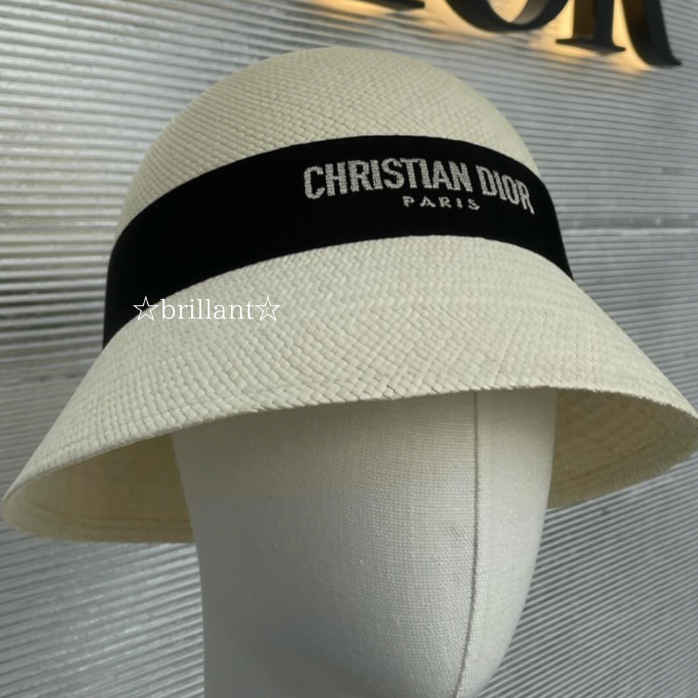【DIOR】D-Tulipe Check'n'Dior リバーシブル クロシュハット リバーシブルでかぶれる♪【Dior】《D-Tulipe》クロシュハット