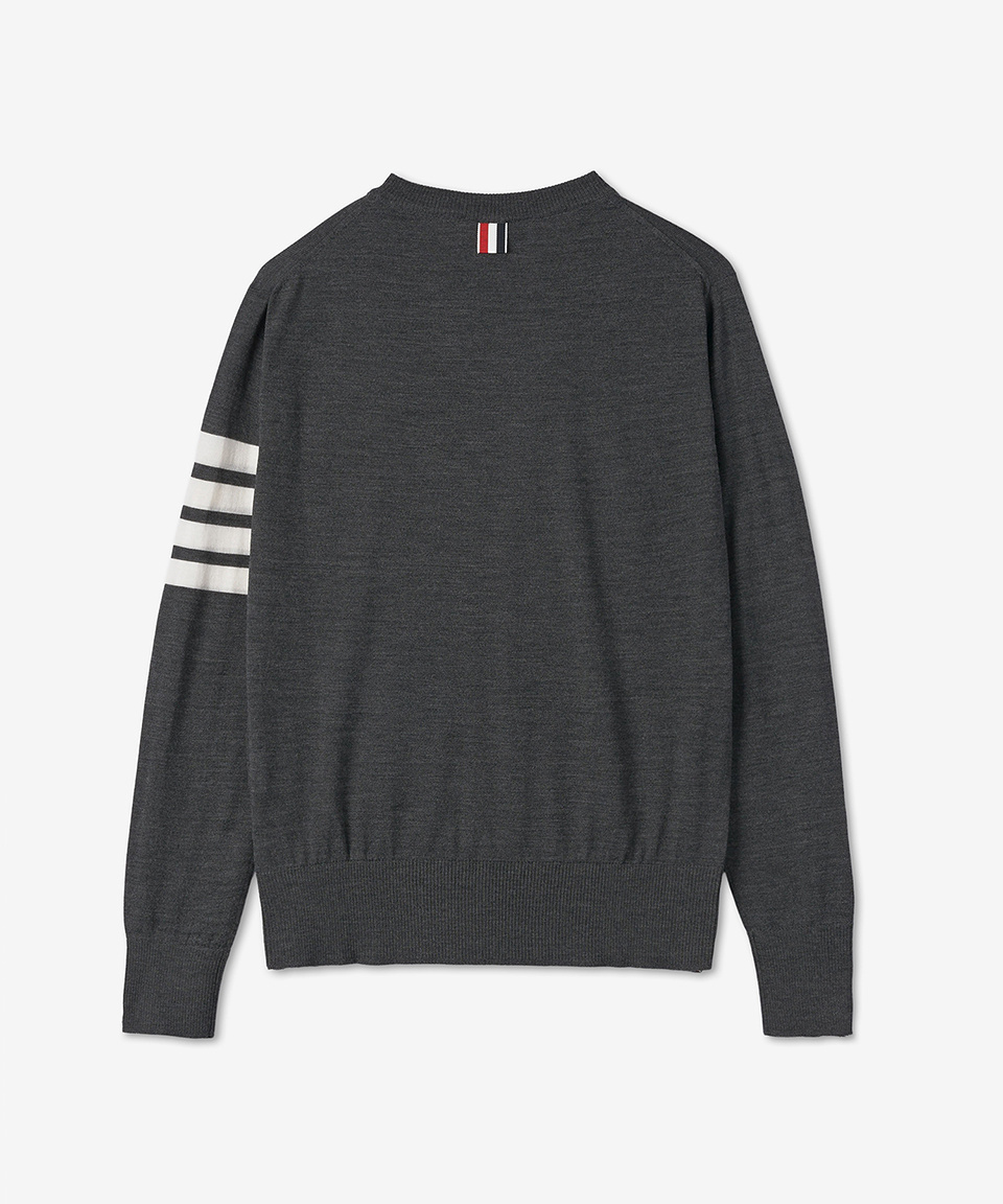 《THOM BROWNE》 MKA002A Y1014 022 4 BAR MERINO WOOL KNIT