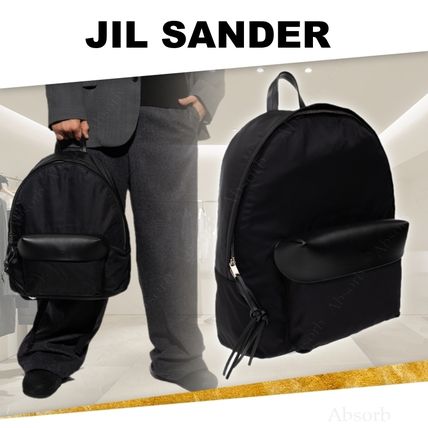 Jil Sander Backpacks Street Style A4 Plain Leather Crossbody Bag Backpacks