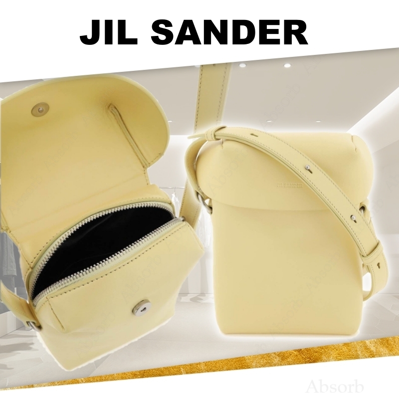 【23AW NEW】JIL SANDER_men / カーフレザー クロスボディバッグ