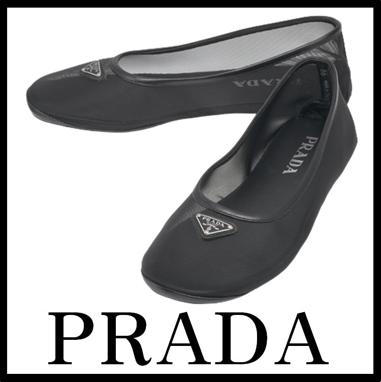 ★関税込★PRADA★TRIANGLE LOGO FLAT SHOES★