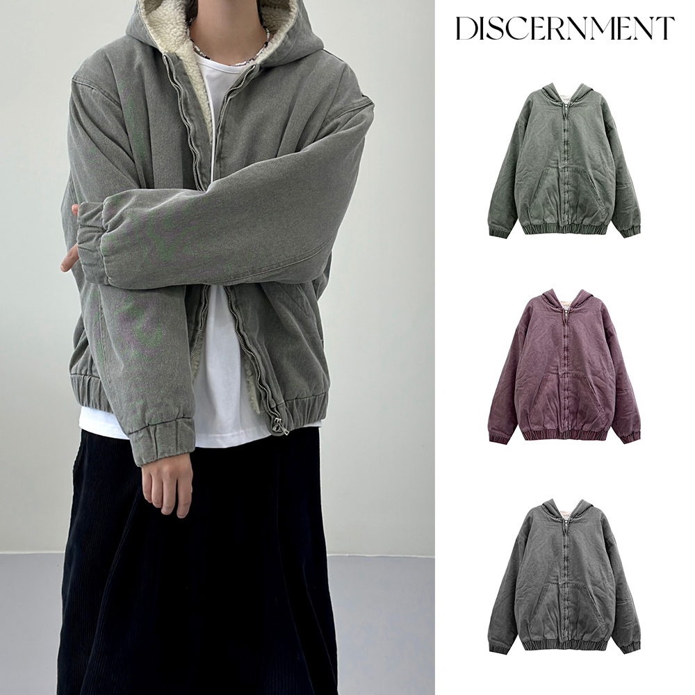 【DISCERNMENT】Western Pigment Fleece Work Zip-Up