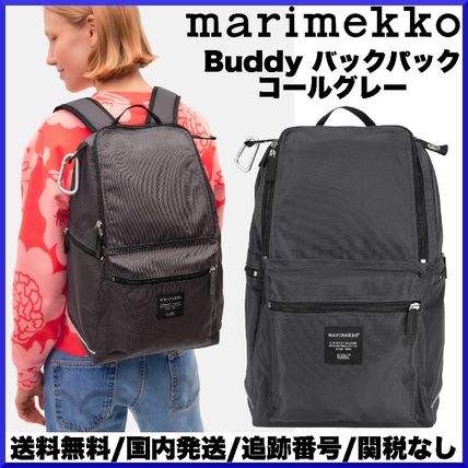 marimekko Backpacks Casual Style Unisex Nylon Street Style Plain Office Style