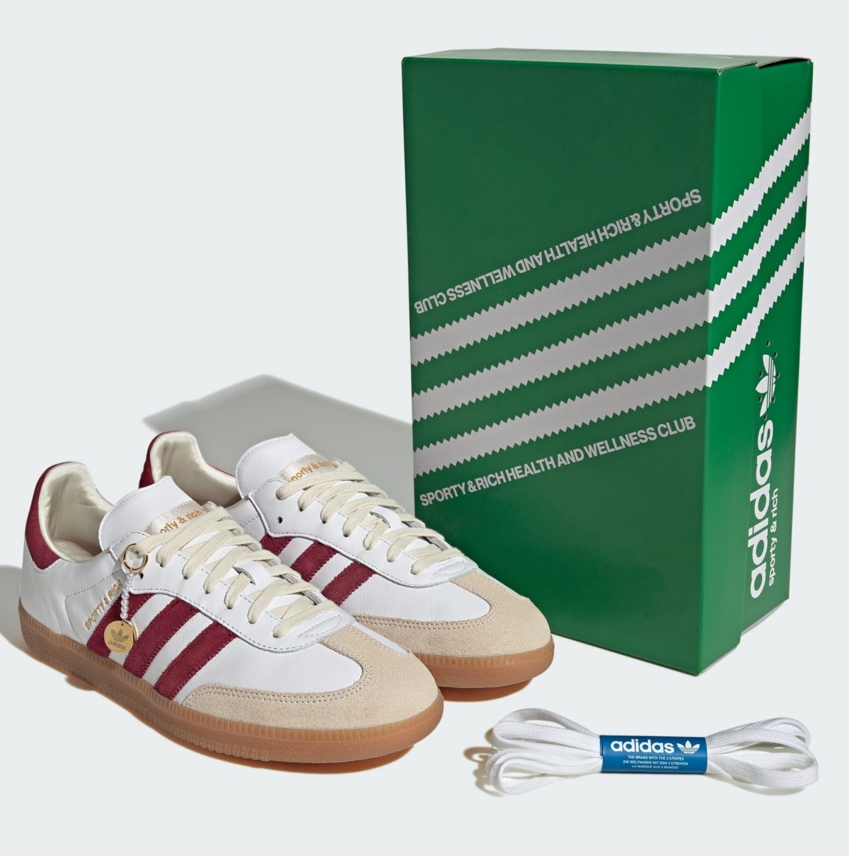Sporty & Rich × adidas Originals Samba OG White スポーティ