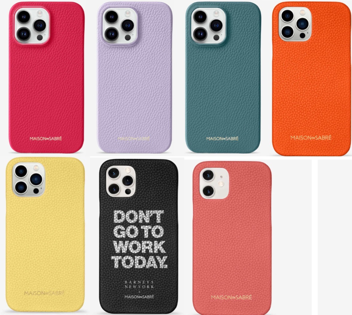 限定色☆名入れ可★MAISON de SABRE★美しいレザー iPhoneケース